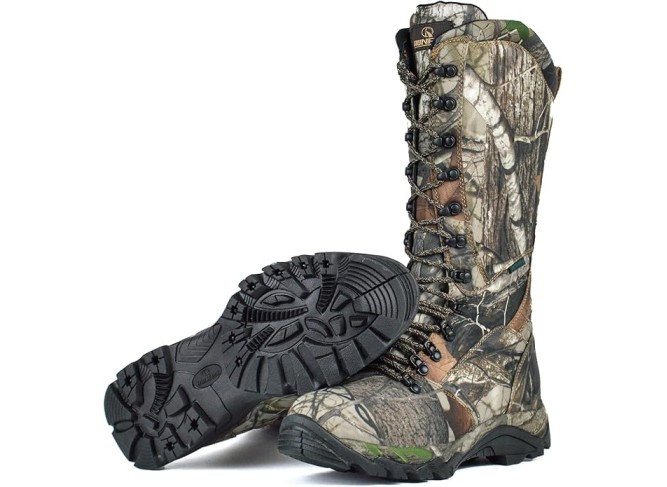 Men's Waterproof Hunting Boots Snakeproof Boots Lightweight Side-Zip Mud Boots, 16 Inches Non-slip Outdoor Shoes