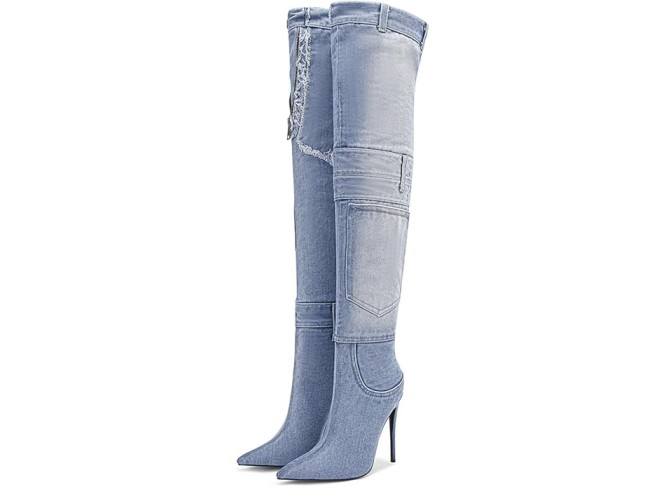 Over The Knee Boots for Women, Thigh High Boots, Pointed Toe Stiletto Heel Over The Knee Boots, Over Knee Boots, Women's Over-the-knee Boots