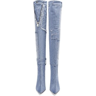 Over The Knee Boots for Women, Thigh High Boots, Pointed Toe Stiletto Heel Over The Knee Boots, Over Knee Boots, Women's Over-the-knee Boots