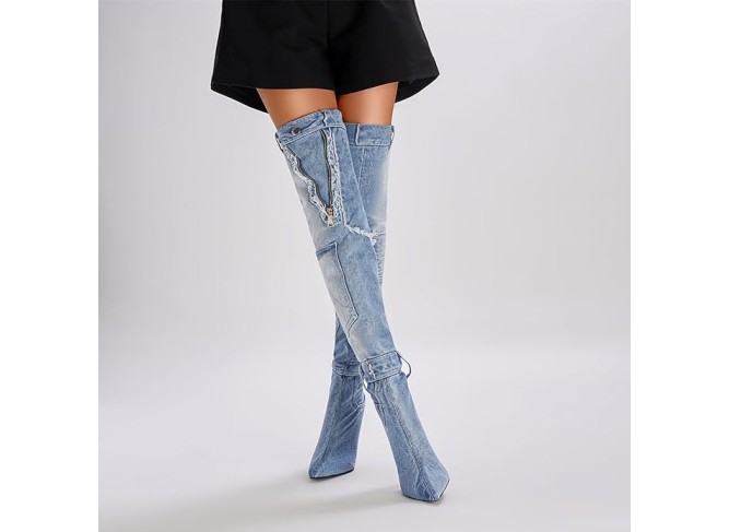 Over The Knee Boots for Women, Thigh High Boots, Pointed Toe Stiletto Heel Over The Knee Boots, Over Knee Boots, Women's Over-the-knee Boots