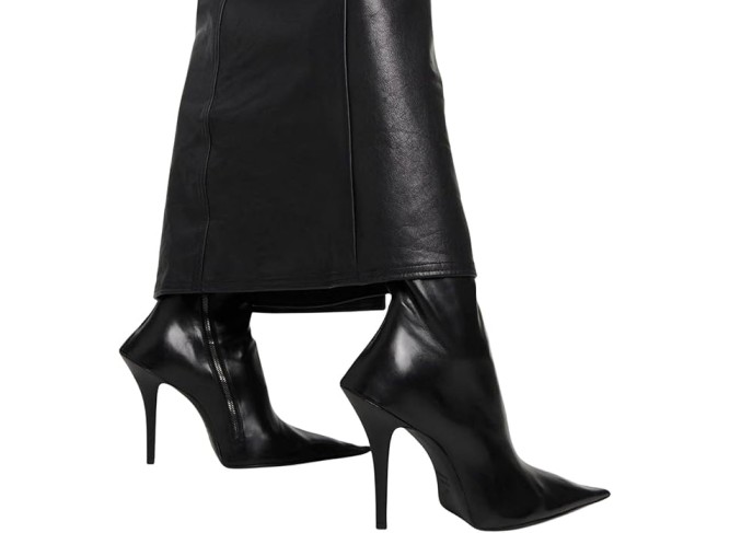 10cm Large Size Women's Boots Pointed Toe High Heel Knee-High Boots Side Zipper Stiletto Heel Nude Boots