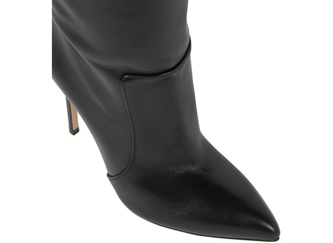 Women's Stiletto Knee High Boots Ladies Boot Pointed Toe Hight Heels Shoes Cowhide Texture Suitable for Casual Gatherings