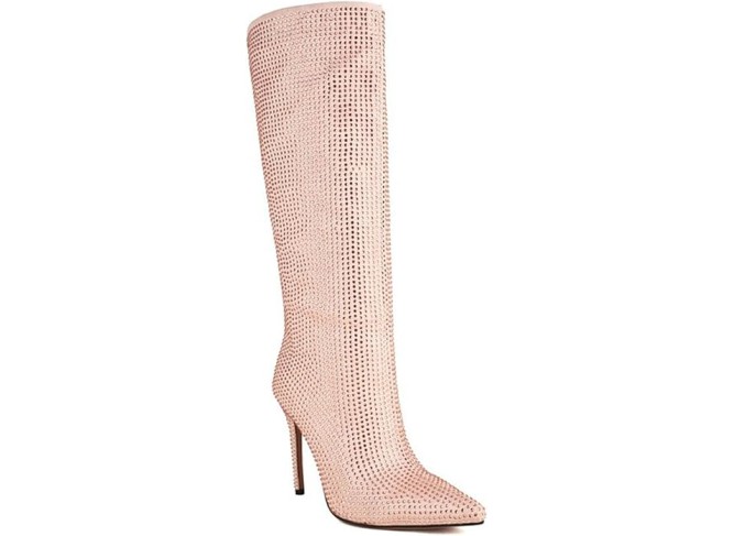Rhinestones Knee-high Boots Women's Boots Pointed Toe Stiletto Heels High Boots High Heels Side Zipper Height 11CM