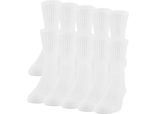 Men's Active Cotton Crew Socks, 10-pairs