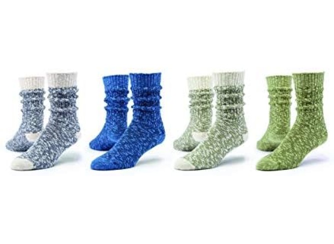 Organic Cotton Ragg Socks - 4 Pairs - Unisex - Casual
