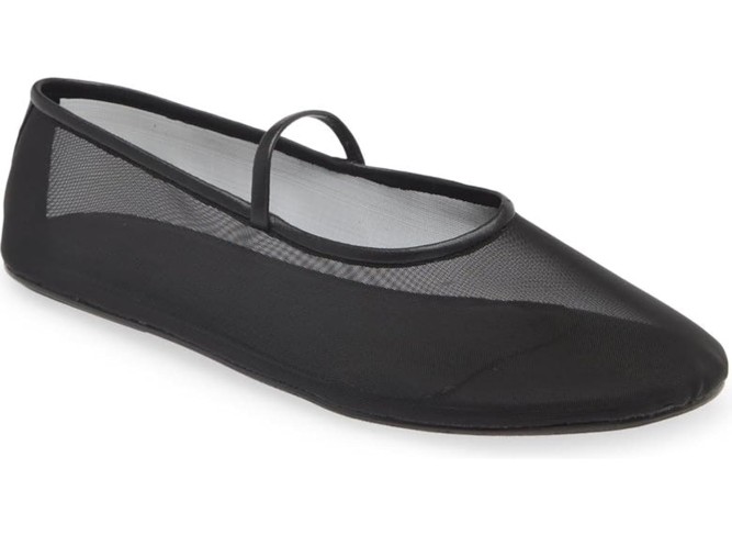 Women's Daisies Fine Mesh Ballet Flats,Round Toe Ballerina Shoes